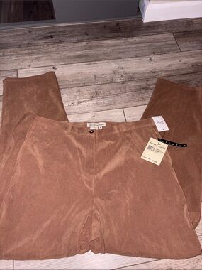NWT David brooks Brown Corduroy Straight-Leg Pants (Plus Size)